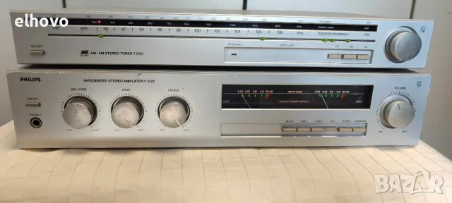 Стерео усилвател и тунер Philips F4121, F2121, снимка 2 - Ресийвъри, усилватели, смесителни пултове - 47459502