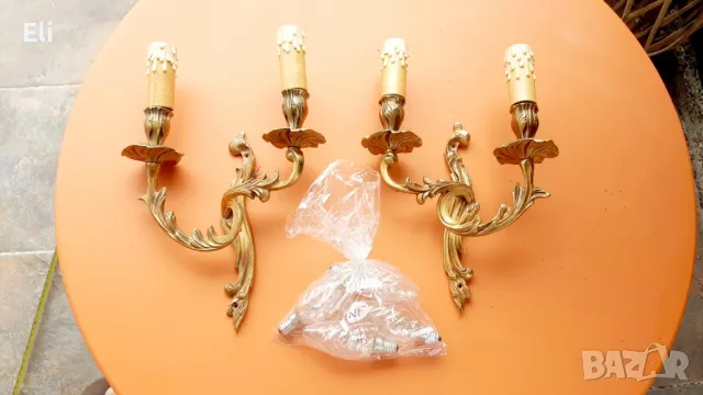 Бронзови аплици, снимка 2 - Лампи за стена - 47509413