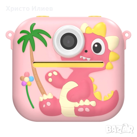 Детски фотоапарат за моментални снимки с принтер и вградени игри Зелен Син Розов, снимка 3 - Фотоапарати - 51455329