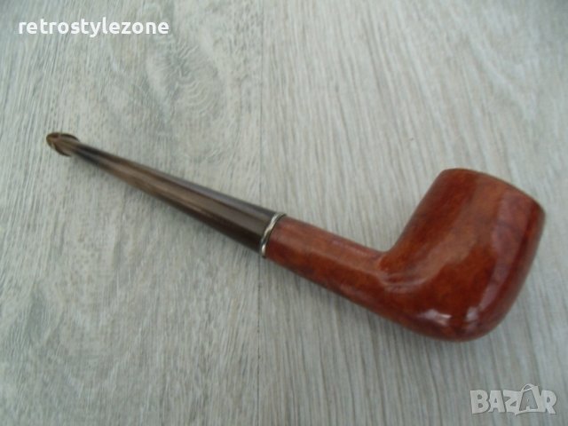 № 7210 стара лула   - надпис / маркировка -  с прибор за почистване и пълнене -  с кожено калъфче, снимка 3 - Други ценни предмети - 42706771