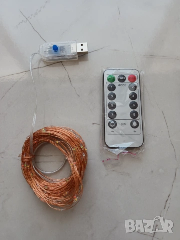 LED коледни лампички USB, 20м, 30м цветни Лед лампи, 11 €, снимка 2 - Други - 35145235