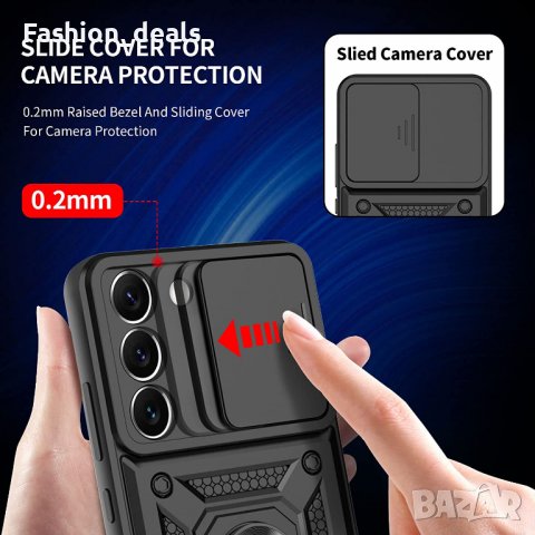 Нов черен калъф кейс гръб за телефон Samsung S23 Защита Самсунг с Пръстен Стойка, снимка 4 - Калъфи, кейсове - 39835482