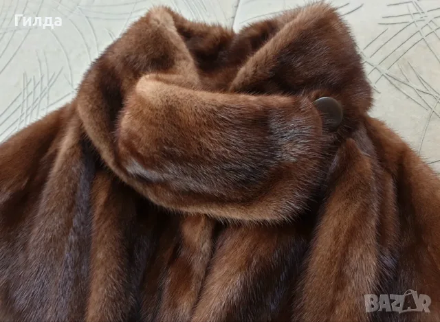 Saga Mink дълго палто манто норка визон L, снимка 4 - Палта, манта - 56002369