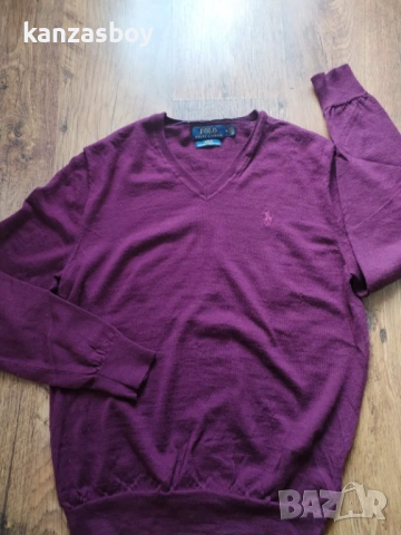 polo ralph lauren slim fit merino wool - мъжки мериновул пуловер М, снимка 7 - Пуловери - 53155385