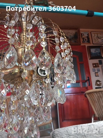 кристален полилей Франция, снимка 7 - Полилеи - 53797381