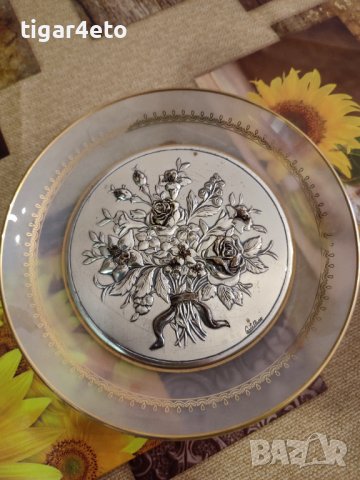 Чинии със сребро и сертификат , снимка 4 - Антикварни и старинни предмети - 39852137