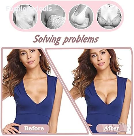 Нова Невидима самозалепваща се лента за повдигане гърди с 5 чифта капачки за зърна, снимка 5 - Бельо - 41952268