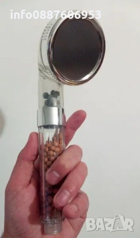 SPA Shower - СПА Душ слушалка с естествен филтър от турмалин и германий, снимка 4 - Смесители - 34352944