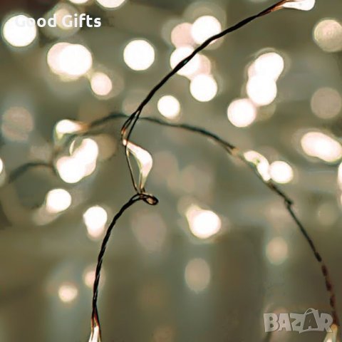 Коледни лампички за елха, 250 LED диода, Топло бяло