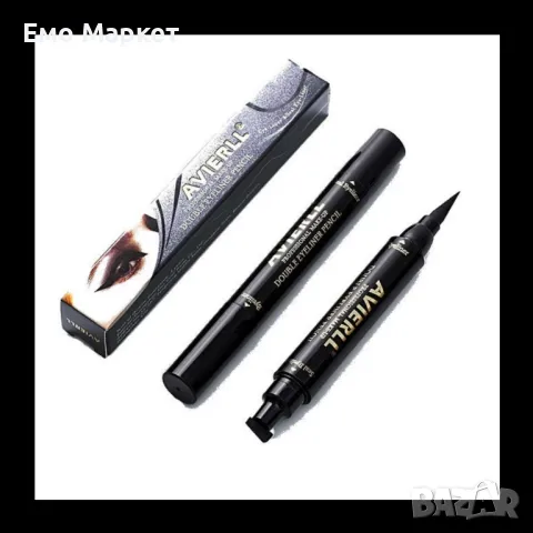 Двойна очна линия-писалка с дълготраен ефект и водоустойчивост
