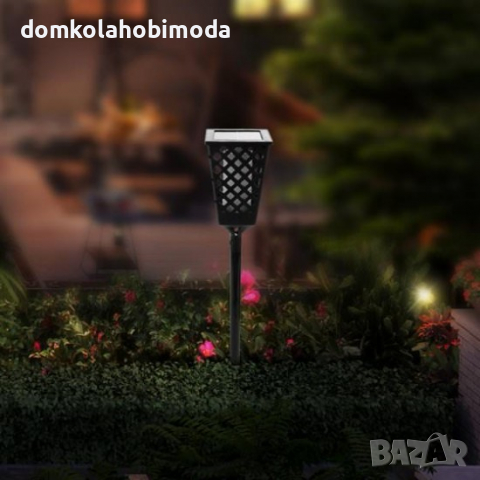  Соларна лампа с светлина тип пламък, снимка 2 - Соларни лампи - 36198345