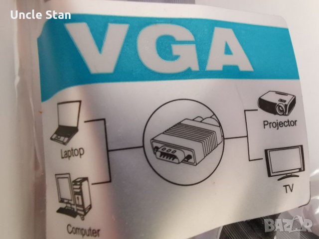 Кабел VCom VGA към VGA 1.8м+2ферит, снимка 3 - Кабели и адаптери - 35719427