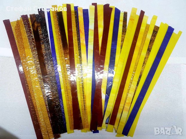 Парчета цветни стъкла за занаяти - за декорация, смола, топене, тифани, витражи.