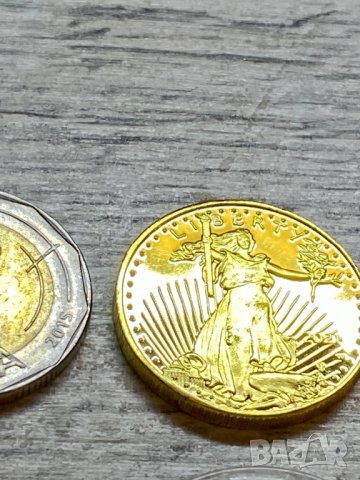 Реплика с позлата от немагнитна сплав, снимка 2 - Нумизматика и бонистика - 41311567