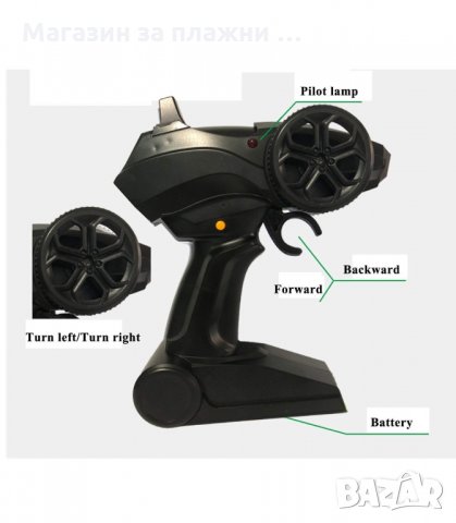 ROCK CRAWLER ОФРОУД ДЖИП АВТОМОБИЛ С ДИСТАНЦИОННО 4Х4 - код 2104, снимка 6 - Електрически играчки - 34225738
