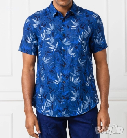 Оригинална мъжка ленена риза Armani Exchange размер Л , снимка 1