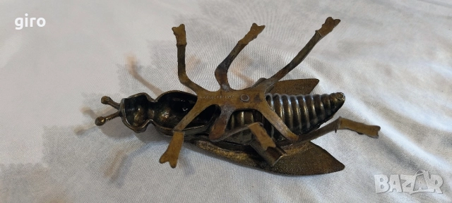 Голяма антикварна бронзова муха , снимка 6 - Антикварни и старинни предмети - 52535681