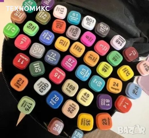 Комплект от маркери с алкохолна основа и калъф за съхранение 48/60/80/120/168 бр, снимка 7 - Други стоки за дома - 40958063