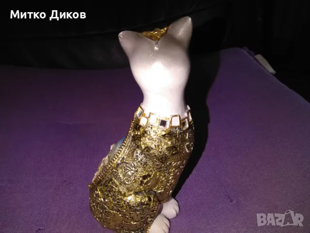 Египетска котка Н-14см на 7х6см украсена за интериор, снимка 5 - Декорация за дома - 49486686