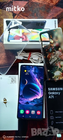 SAMSUNG GALAXY A71-Перфектно състояние.Пълен комплект+подаръци, снимка 3 - Samsung - 53814528
