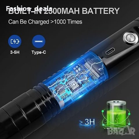 Нов светлинен меч с 11 цвята и звук USB акумулаторен Деца Подарък, снимка 7 - Други - 42415540