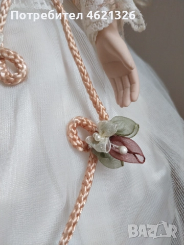 Винтидж френска порцеланова кукла от 80-те години, викториански стил, снимка 11 - Декорация за дома - 52043355