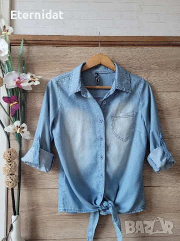 Дънкова риза , снимка 2 - Ризи - 44679788