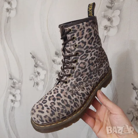 DR. MARTENS LEOPARD PRINT LEATHER номер 39 боти/ ботуши , снимка 2 - Дамски ботуши - 48969416