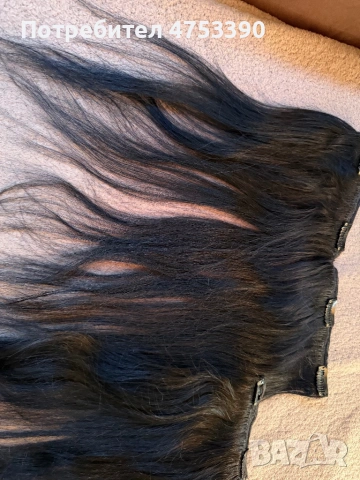 Екстеншъни естествена коса на треси, снимка 4 - Аксесоари за коса - 53687743