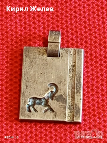 Сребърна висулка с зодиакален знак КОЗИРОГ ♑ ювелирна изработка 52592, снимка 6 - Колиета, медальони, синджири - 53070194