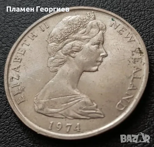 50 цента Нова Зеландия 1974 , снимка 2 - Нумизматика и бонистика - 56196030