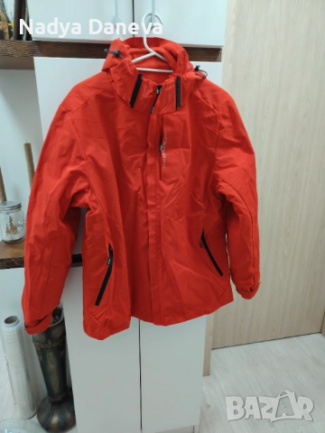 Червено дамско яке 3в1 с подвижна поларена подплата, снимка 2 - Якета - 52847537