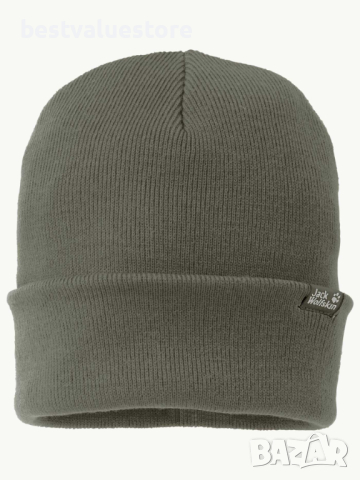 Jack Wolfskin Зимна Шапка Rib Hat Зелена, снимка 2 - Шапки - 44804764