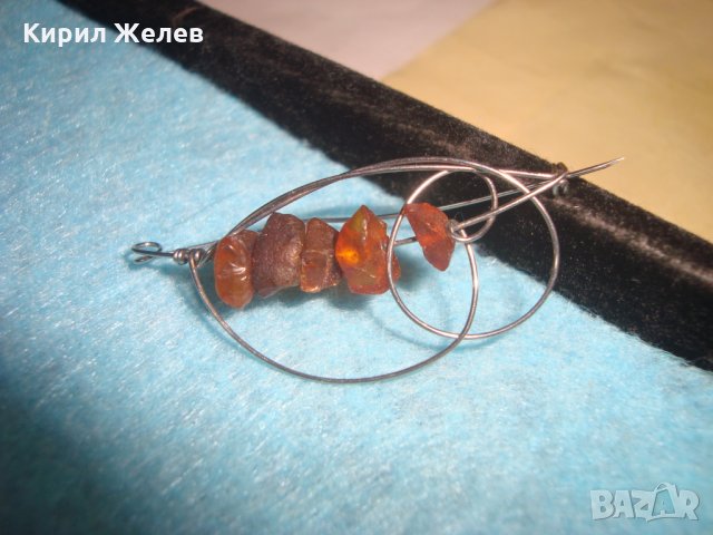 СКЪПОЦЕННА КЕХЛИБАРЕНА АРТ-НУВО БРОШКА 100% НАТУРАЛЕН БАЛТИЙСКИ КЕХЛИБАР 26668, снимка 4 - Други - 34777468