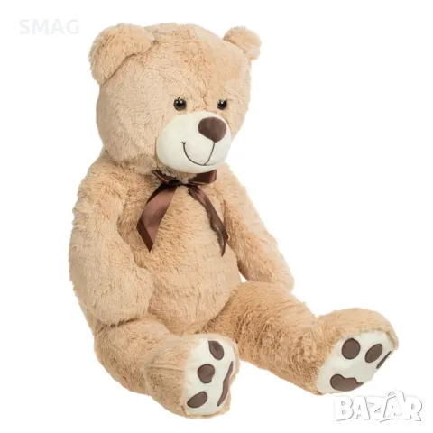 Кафяво гигантско плюшено мече с панделка 100 см S _1232227, снимка 3 - Плюшени играчки - 48500140