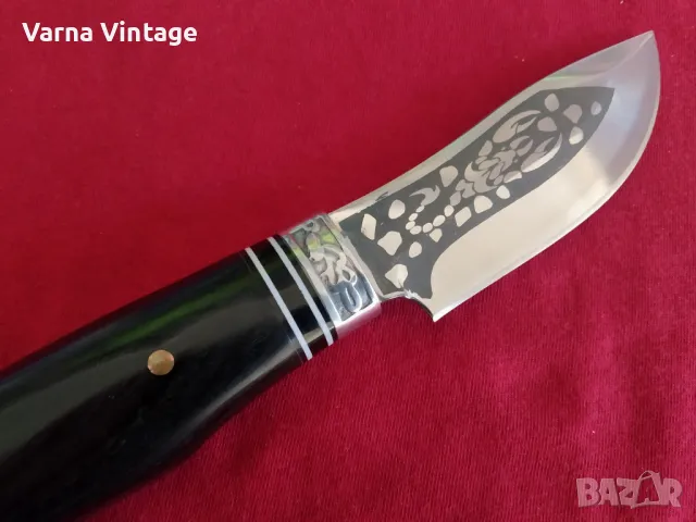  Ловен нож за кожар ст.65х13. Русия. скорпион., снимка 5 - Ножове - 49763609