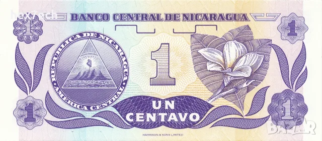 ⭐ Никарагуа 1991 1 сентаво UNC нова ⭐, снимка 3 - Нумизматика и бонистика - 56254373