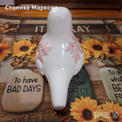 Авторско керамично птиче., снимка 5 - Декорация за дома - 52480929