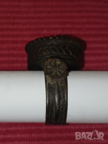 Стар възрожденски, болярски пръстен 19 век. , снимка 2 - Антикварни и старинни предмети - 44355253