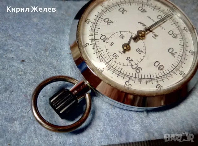 HANHART MADE in GERMANY Стар НЕМСКИ МЕХАНИЧЕН ХРОНОМЕТЪР 48866, снимка 10 - Антикварни и старинни предмети - 48006360