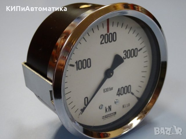 Манометър Fessel 630 bar 4000kN Ф 100 pressure gauge, снимка 7 - Резервни части за машини - 39001414