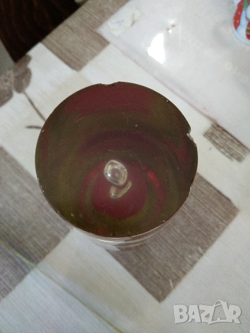 Ретро, чешка стъклена ваза., снимка 7 - Антикварни и старинни предмети - 53845809