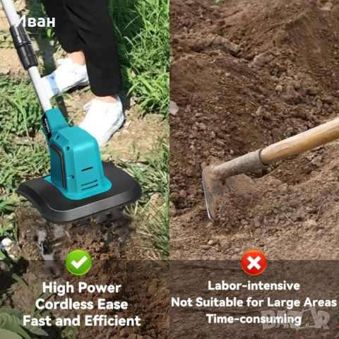 Акумулаторен  култиватор/скарификатор YOFIDRA 1500 W, снимка 9 - Градинска техника - 53707842