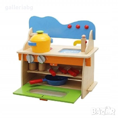 Дървен кухненски комплект за деца / кухня, печка , снимка 2 - Играчки за стая - 41478056