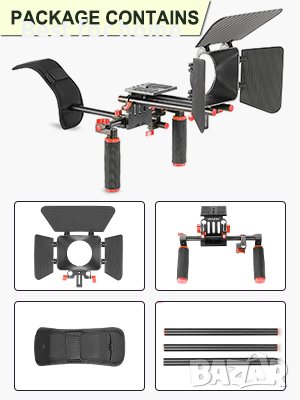 Раменен статив NEEWER Camera Shoulder Rig, снимка 15 - Чанти, стативи, аксесоари - 40700613