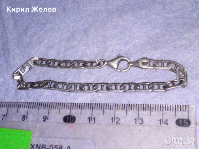 ЕЛЕГАНТНА СРЕБЪРНА ГРИВНА СРЕБРО 925 с БЯЛА ПОЗЛАТА ЗДРАВА МАЙСТОРСКА ВИНТИДЖ АРТ ПЛЕТКА 38537, снимка 3 - Гривни - 41638450