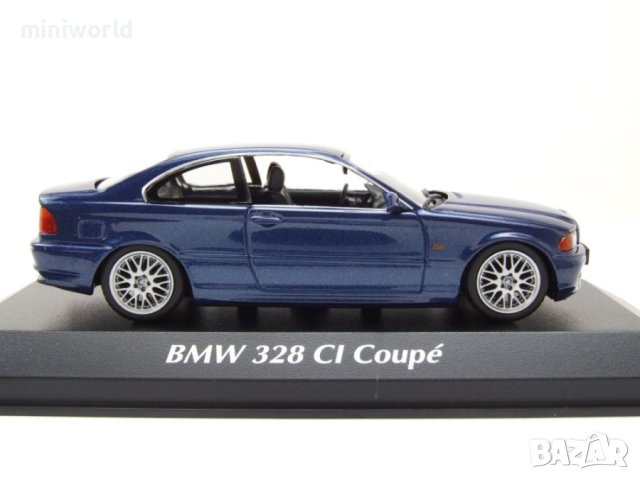 BMW 3er E46 Coupe 1999 - мащаб 1:43 на Maxichamps моделът е нов в PVC дисплей-кейс, снимка 13 - Колекции - 44475169