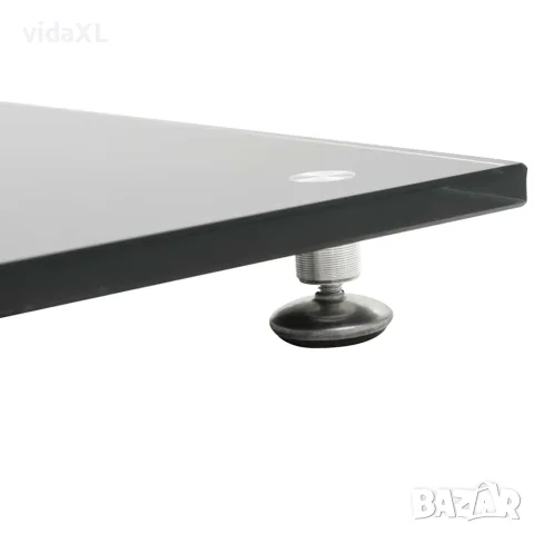 vidaXL Стойки за тонколони, 2 бр, 2 колони, закалено стъкло, черни, снимка 5 - Тонколони - 56147606