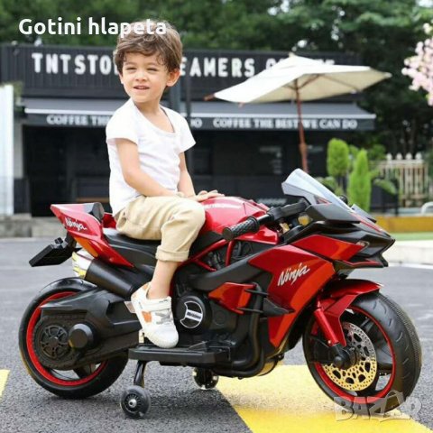 Акумулаторен МОТОР Ninja Duo 12V меки гуми с Кожена седалка, снимка 4 - Детски велосипеди, триколки и коли - 34368493