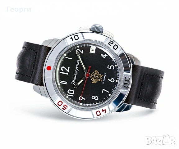 Мъжки ръчен механичен Восток Командирские нов, снимка 2 - Мъжки - 53119027